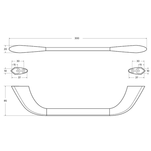 Полотенцедержатель Cezares Liner LINER-TH02-01 Хром