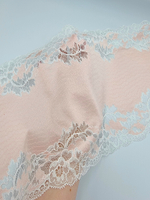 Кружево эластичное розовый/белый К650