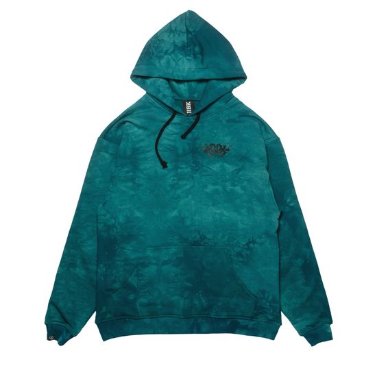 Худи HOOK Лого Тайдай трехнитка петля (зеленый)