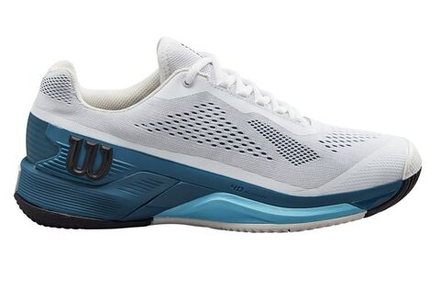 Мужские кроссовки теннисные Wilson Rush Pro 4.0 - white/blue coral/blue atoll