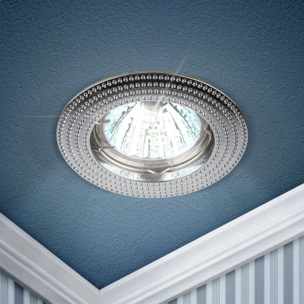 KL55 CH Светильник ЭРА литой MR16,12V/220V, 50W хром