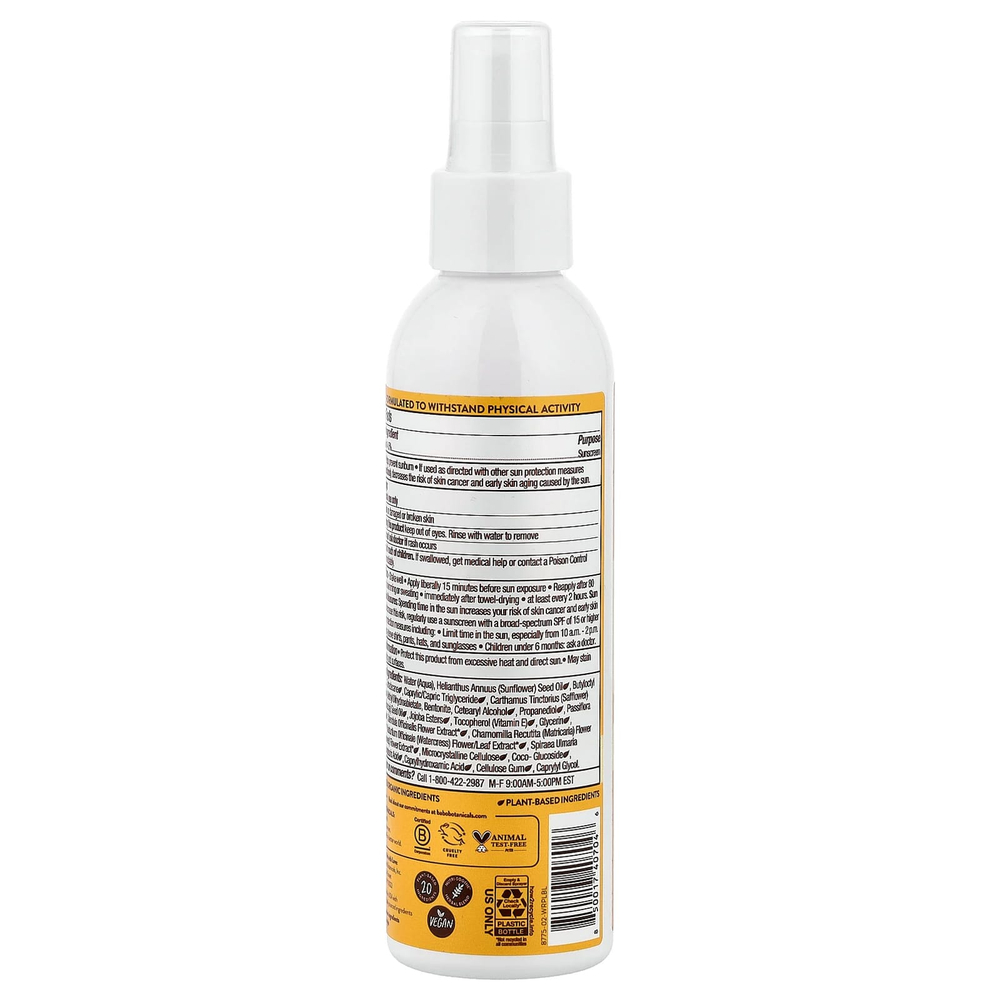 Babo Botanicals, Swim & Sport, солнцезащитный спрей с минералами, SPF 30, 177 мл (6 жидк. унц.)