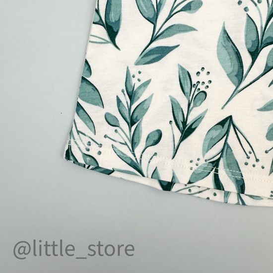 Футболка хлопковая, Зеленые веточки