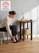 Журнальный столик 40х40х55, Виби, прикроватный, консоль, массив дуба, MAKOSA