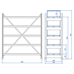 Стеллаж аккумуляторный SKAT SBR-150-8-1-5
