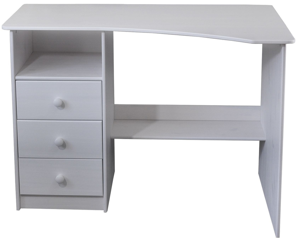 Стол письменный, компьютерный Корнер из сосны, белый