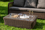 "Гляссе" лаунж-зона из искусственного ротанга, цвет коричневый