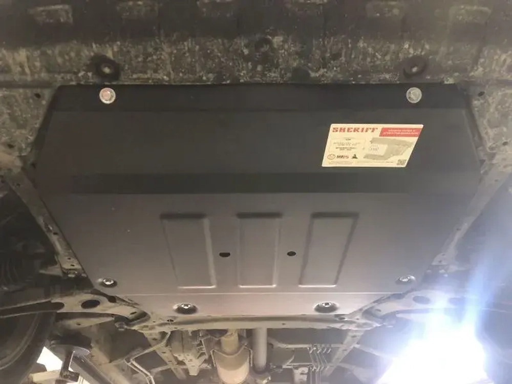 Защита картера двигателя, КПП (2,5 мм, сталь) для Mitsubishi Delica 2018-2023 (V = 2.3d AT 4WD) Sheriff.14.5354