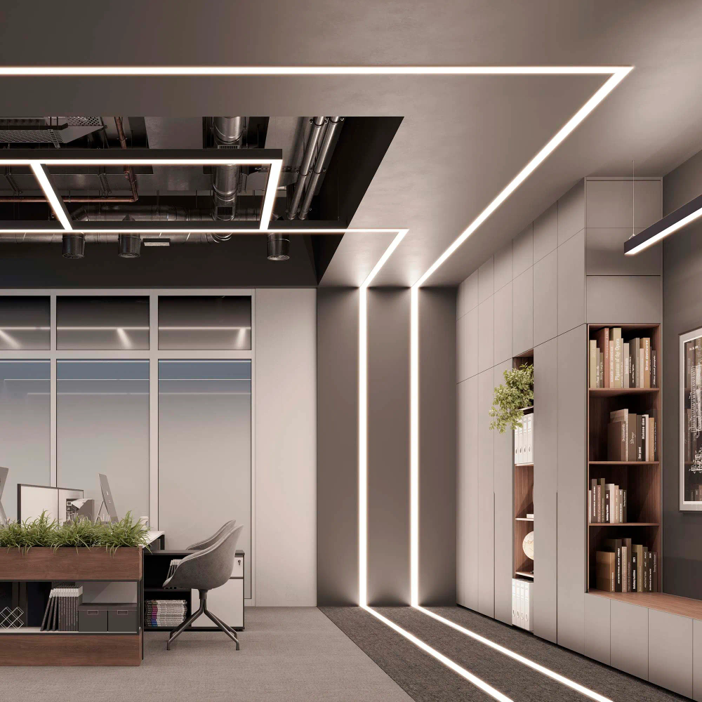 Профиль LINE-6070-2000 ANOD BLACK (Arlight, Алюминий) 046402