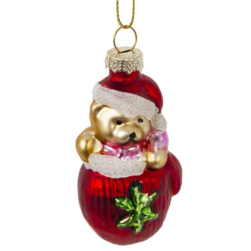 GAEM Украшение новогоднее "Варежка с мишкой", L4 W3 H9 см