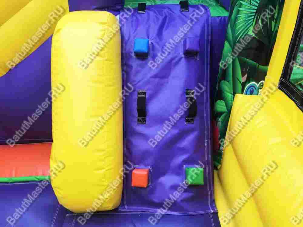 Коммерческий надувной батут "Двойная горочка" с закругленными скатами