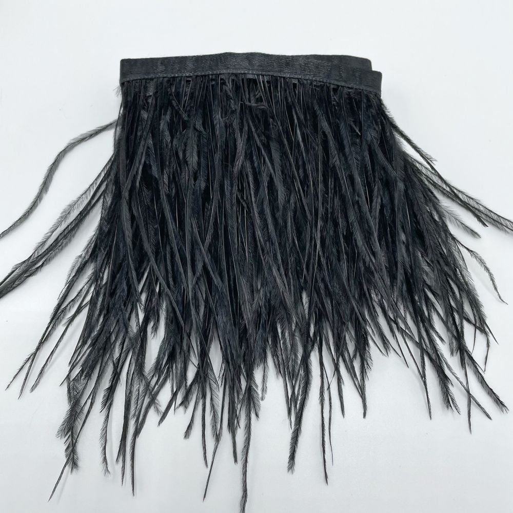 Перья страуса на ленте 10-13 см