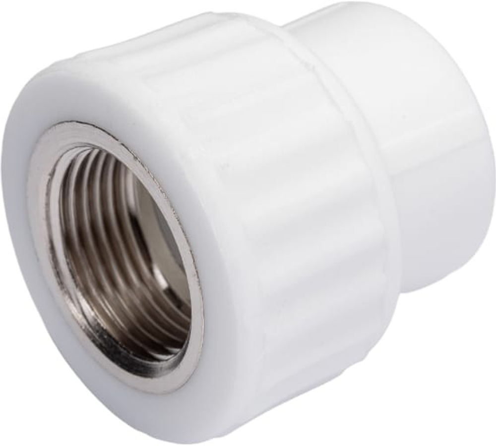 Муфта комбинированная полипропиленовая 25 х 3/4" ВР VALFEX PP-R белая