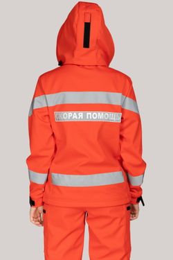 Куртка демисезонная женская Скорая помощь MedicLine SOFTSHELL красная