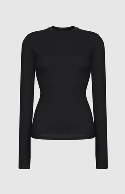 Лонгслив базовый черный