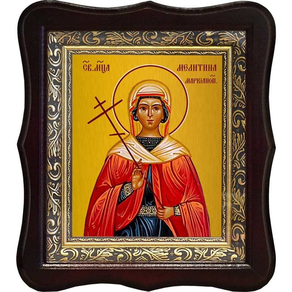 Мелитина Маркианопольская Святая мученица. Икона на холсте.