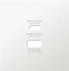Donel R98 матовый белый накладка для розеток USB A+C, серия DA
