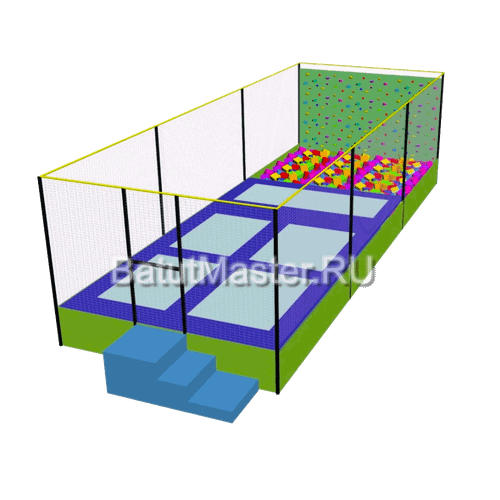 Батутная арена "Сказочный лес" 13,8x4,6x3 м