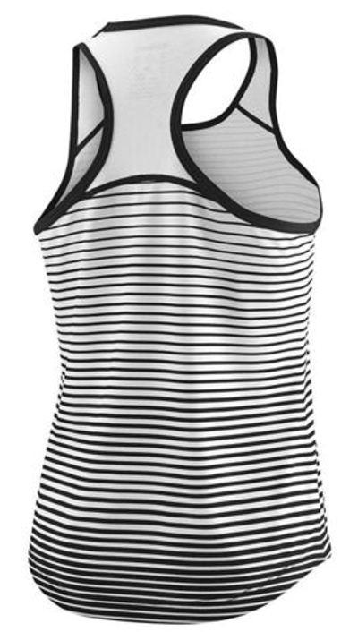Футболка для девочки теннисная Wilson G Team Striped Tank - black/white