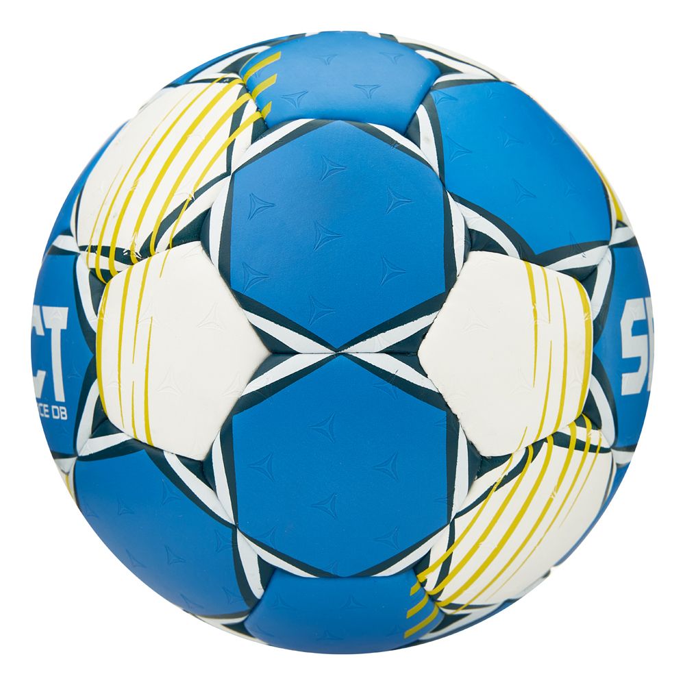 Мяч ганд. SELECT HB FORCE DB V25, 1621854205, Junior (р.2), EHF Appr,ПУ, гибр.сш., сине-белый