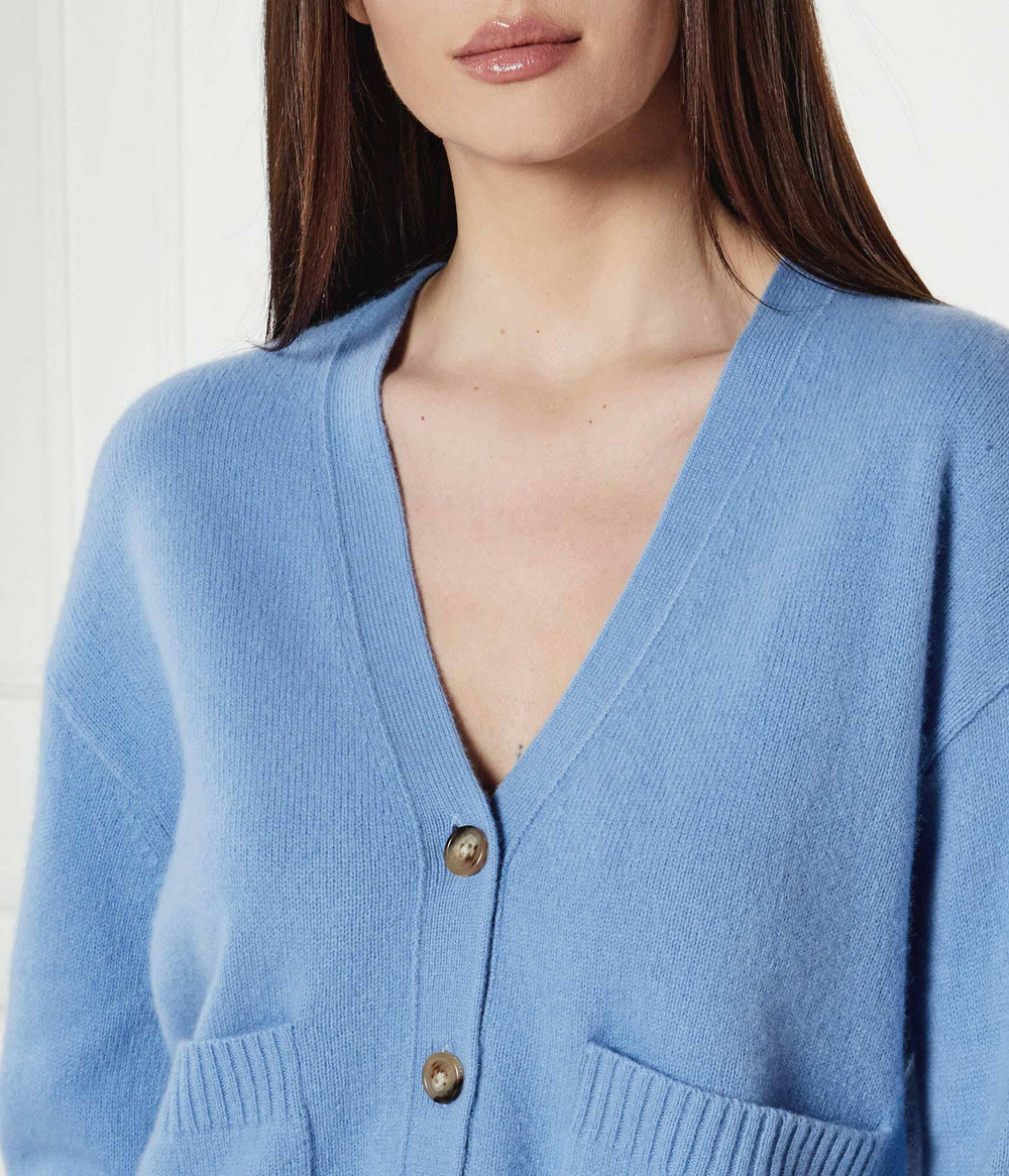 Шерстяной кардиган POLO RALPH LAUREN - голубой(211914536)