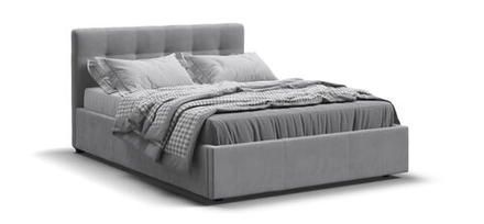 Белла Кровать+ПМ 160 Велюр Монолит латте