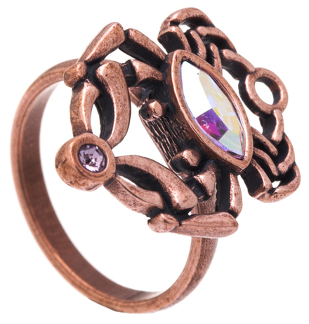 "Стригун" кольцо в медном покрытии из коллекции "Кассида" от Jenavi