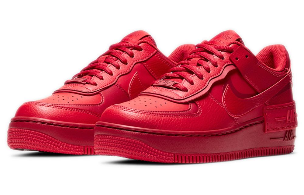Кроссовки Nike Air Force 1 Shadow Triple-Red (Женская размерная сетка)