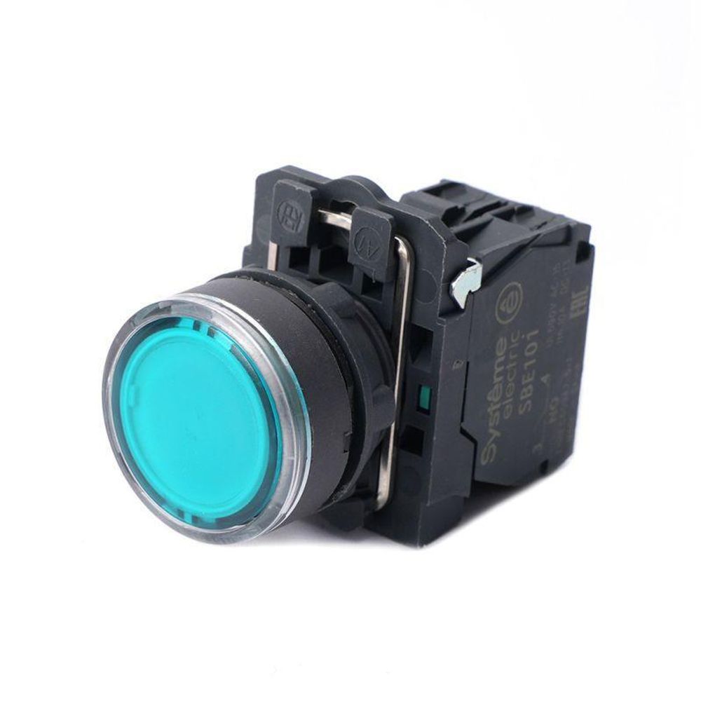 Кнопка модульная SB5 с подсветкой в сборе 22мм пластик 230-240ВAC 1НО зел. SE SB5AW33M1 Кнопка модульная SB5 с подсветкой в сборе 22мм пластик 230-240ВAC 1НО зел. SE SB5AW33M1