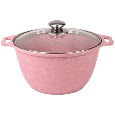 Кастрюля 4л «Trendy style» (rose) со стеклянной крышкой к41tsr