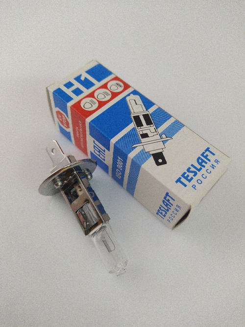 Лампа галогенная H1(55W 12V) стандарт 142677 TESLAFT (1шт)