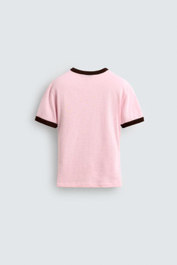 ZARA HARRY LAMBERT X DISNEY ФУТБОЛКА MINNIE + MICKEY, БЕЛЫЙ/РОЗОВЫЙ