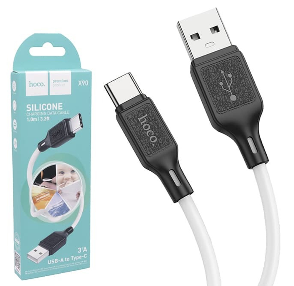 Кабель USB - TypeC HOCO X90 (белый) 1м
