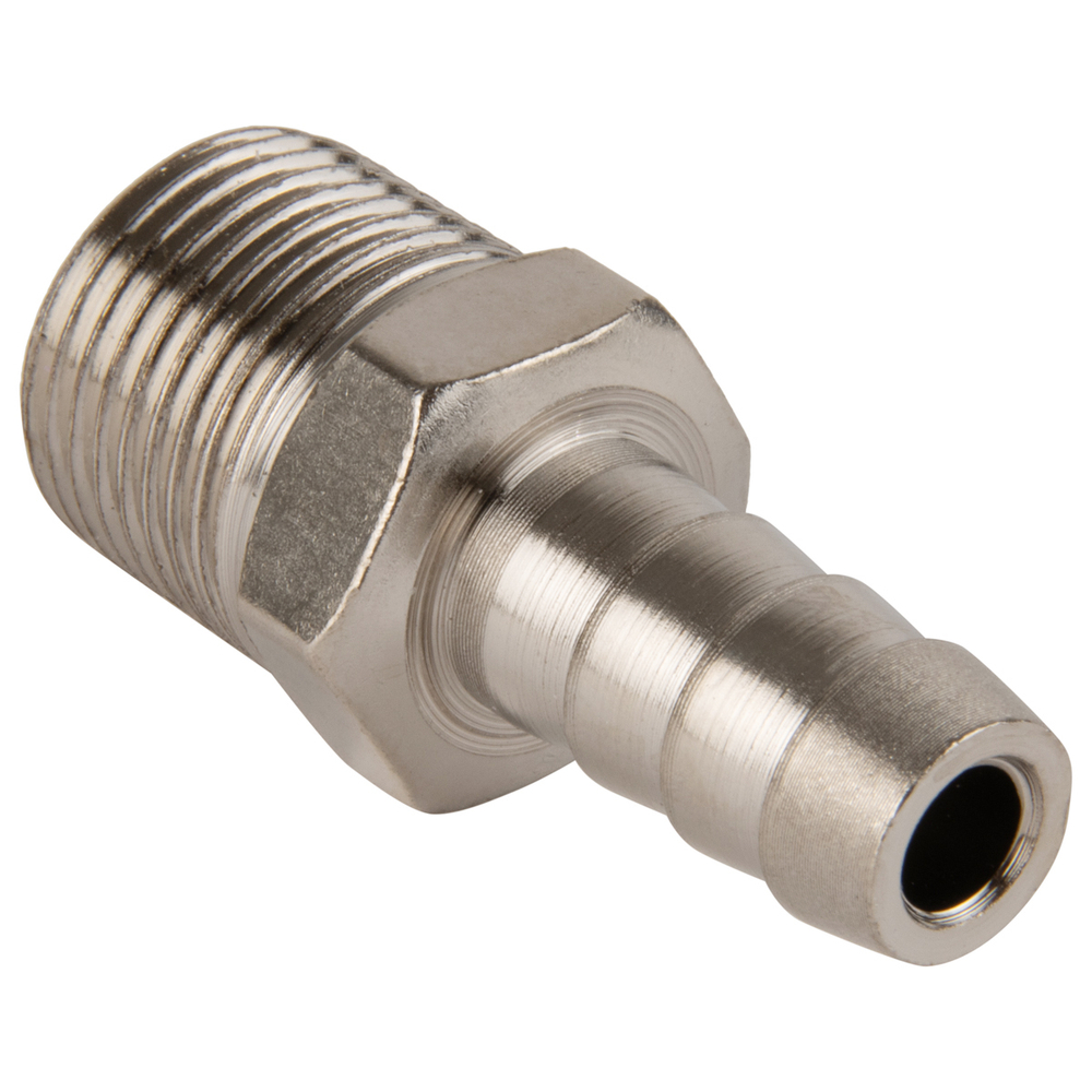 OPT-73010HM Штуцер пневматический ёлочка с обжимным кольцом, внешняя резьба 3/8", 10 мм
