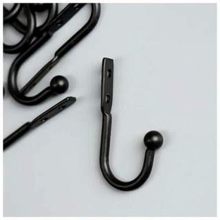 Крючок металл "С шариком" черный 4,9*2,5см 5091312