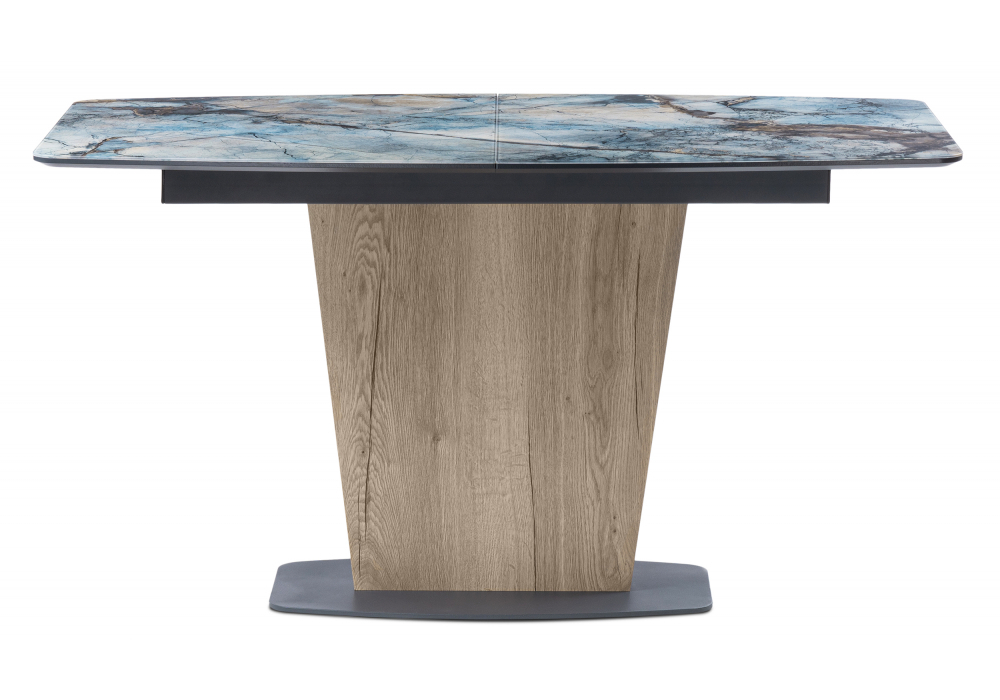 Стол стеклянный Woodville Теон магеллан, галифакс натуральный, графит