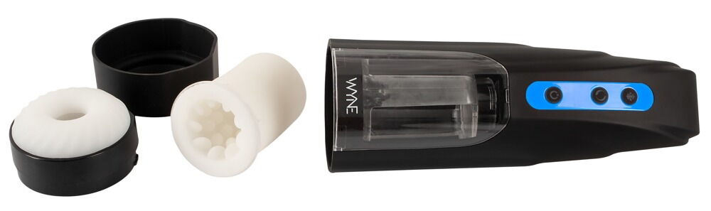 Мощный мастурбатор WYNE Masturbator 09 (Цвет: черный с белым)