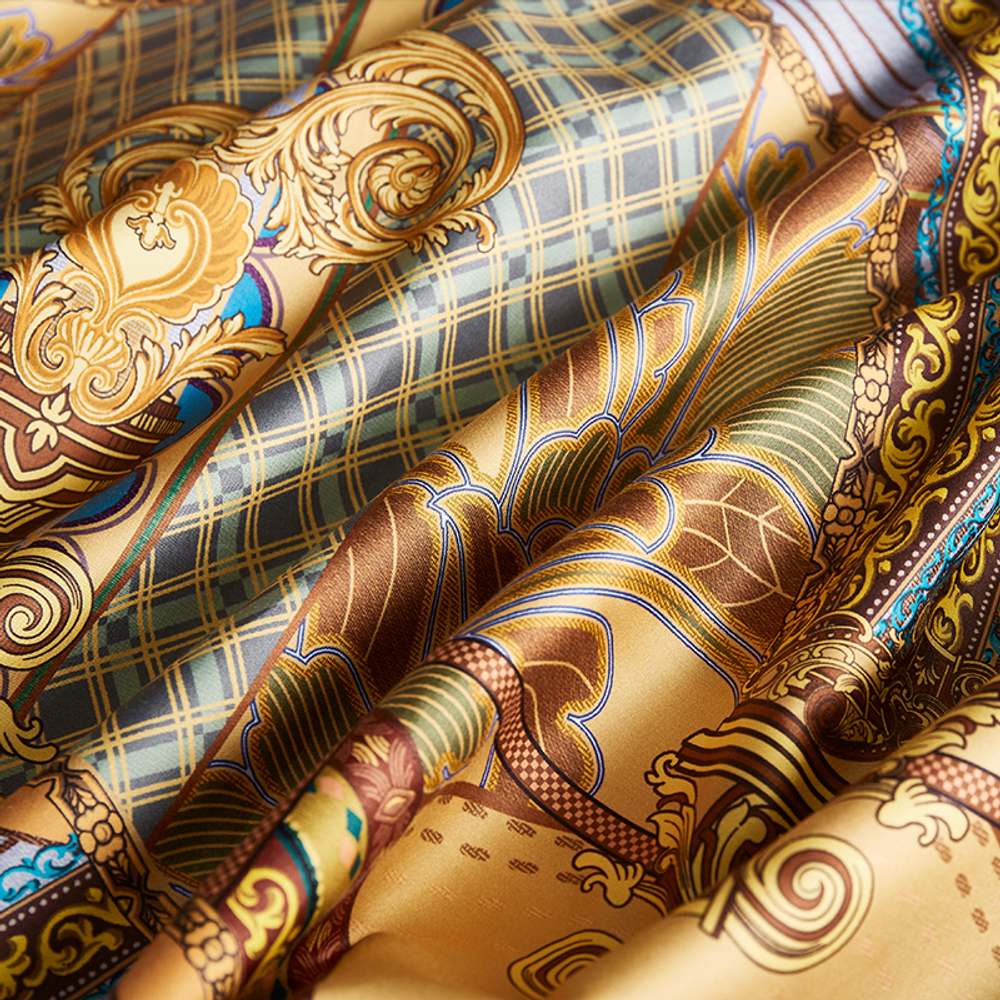 Постельное белье ЕВРО (двуспалка) Египетский Хлопок Египедские узоры на синем