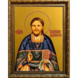 Владимир Цедринский, священномученик пресвитер. Икона на холсте.