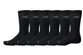Теннисные носки New Balance Performance Basic Crew 6P - black