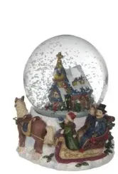 Снежный шар музыкальный "Заснеженный дом" 15*12 см, (609237)