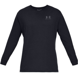Мужская теннисная футболка теннисная Under Armour Men's Sportstyle Left Chest Long Sleeve - black