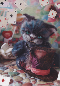 авторская открытка  "Чеширский кот" (Наталья Кузнецова)