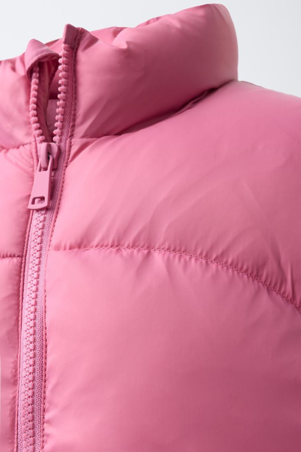 ZARA СТЕГАНЫЙ ЖИЛЕТ WATER REPELLENT, МЯГКИЙ РОЗОВЫЙ