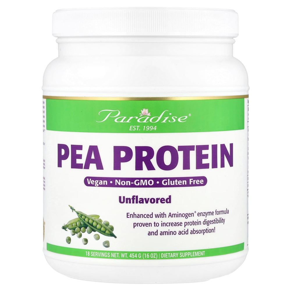 Paradise Herbs, Гороховый белок, без вкуса, 16 унций (454 г)