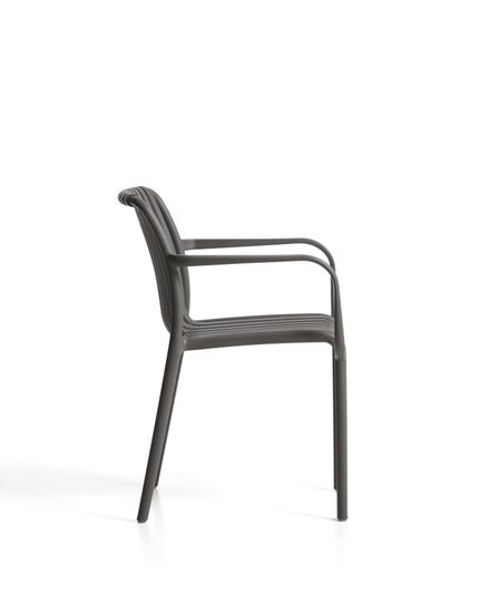 Уличный стул Isabellini из пластика графитового цвета