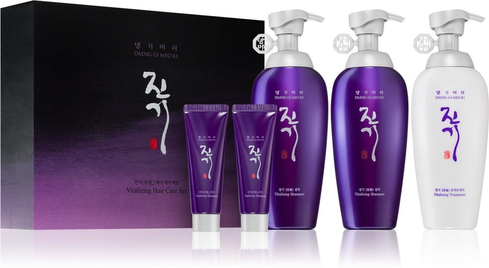 DAENG GI MEO RI fortifying and revitalising shampoo for dry and brittle hair 2x500 + 2x50 мл + revitalising conditioner for nourish and shine 500 мл Jin Gi Vitalizing Treatment
