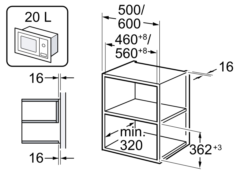 Встраиваемая микроволновая печь BOSCH BEL653MS3 Serie 2
