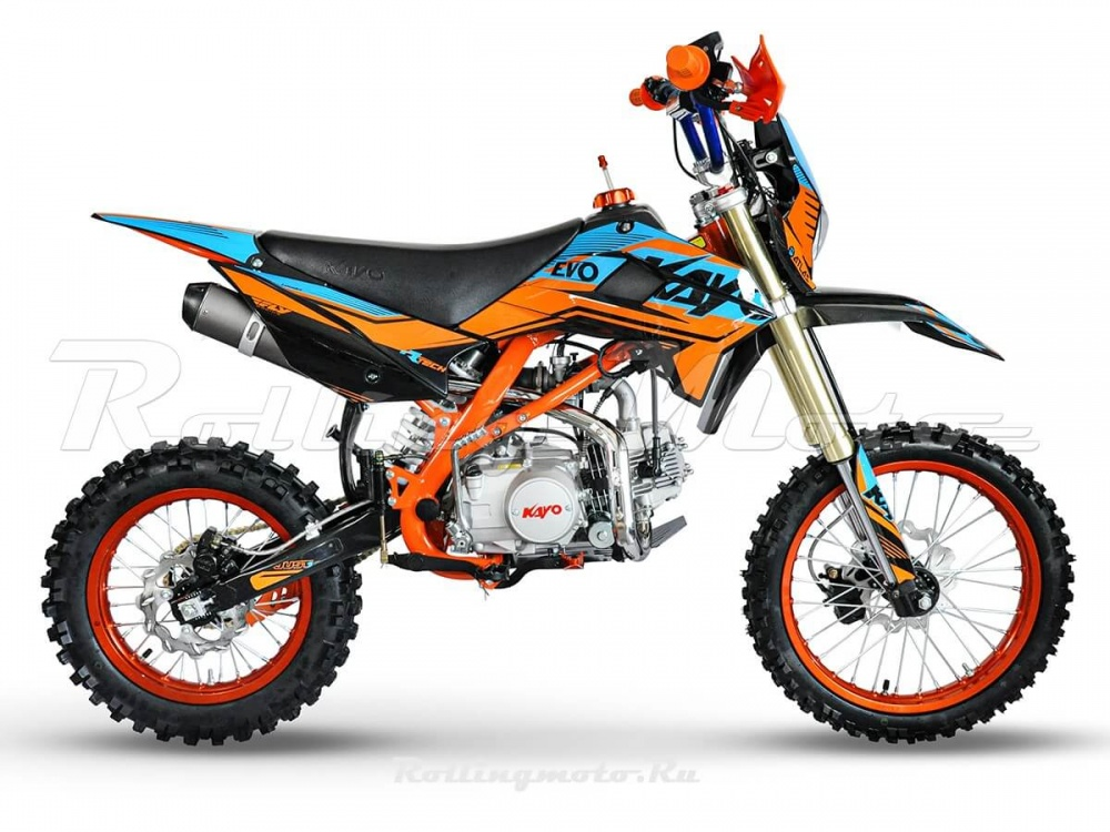 Питбайк KAYO EVOLUTION YX125EM 17/14 KRZ (механ. сцепл., эл. стартер 2022 г.)