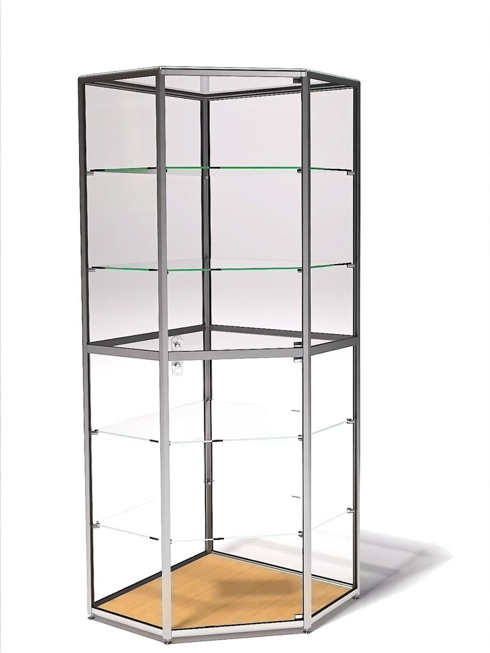 Витрина демонстрационная без фриза угловая ВДА-02/07у1